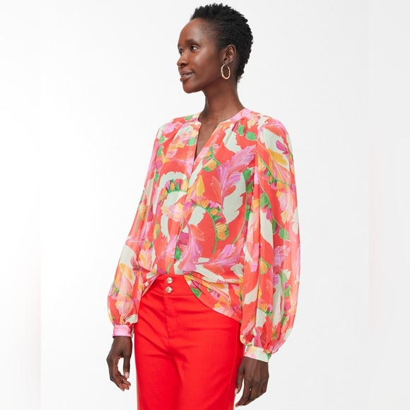 Chico's Tops - Chicos Foliage Print Blouse